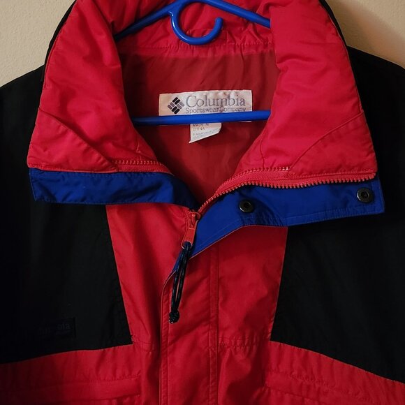 Vintage Columbia Vamoose Jacket Men's Large Red & Black Warm High Quality - Picture 2 of 11